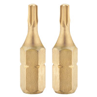 2x Schraubbit Titanbit Bit TIN TX 15 Innensechsrund...
