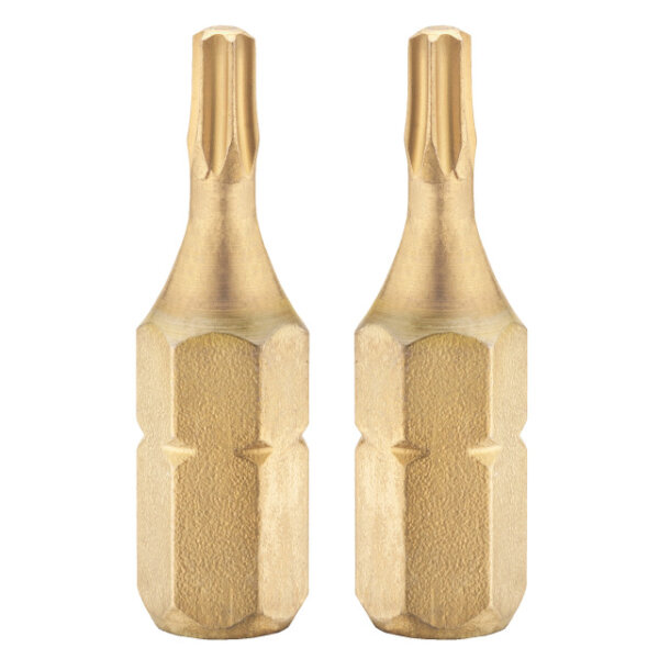 2x Schraubbit Titanbit Bit ISO TIN TX 20 Innensechsrund
