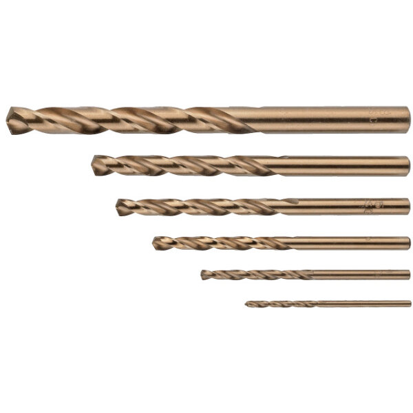 HSS-Co Bohrersatz Stahlbohrer Bohrer 2-8mm kobaltlegiert 6-tlg.
