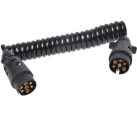 Spiralkabel Anhängerkabel 3m 2x Stecker 7-polig 12V...