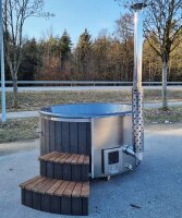 Hot Tub Badefass mit Spa-Funktion / Sprudelfunktion für 6-8 Personen 220cm