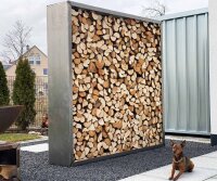 Holzlager Brennholz Sichtschutz Holzunterstand Holzregal...