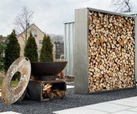 Holzlager Brennholz Sichtschutz Holzunterstand Holzregal...
