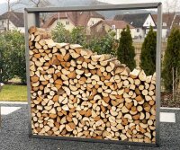 Holzlager Brennholz Sichtschutz Holzunterstand Holzregal 180cm