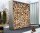 Holzlager Brennholz Sichtschutz Holzunterstand Holzregal 180cm