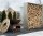 Holzlager Brennholz Sichtschutz Holzunterstand Holzregal 180cm