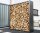 Holzlager Brennholz Sichtschutz Holzunterstand Holzregal 180cm