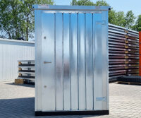 1,5m x 2m Container mit Einflügeltür auf der kurzen Seite