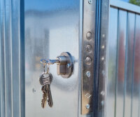 1,5m x 2m Container mit Einflügeltür auf der kurzen Seite