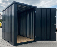 1,5m x 2m Container RAL 7021 mit Einflügeltür...