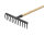 Gartenrechen Rechen schwarz mit Stiel 140 cm x 28 mm Ø FSC