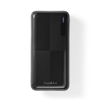 Powerbank 20000 mAh schwarz für 2 Geräte Smartphones Zusatzakku Ladegerät