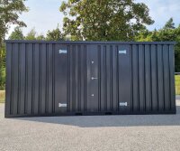 6m Geräteschuppen Anthrazit RAL 7021 mit...