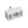 Schutzkontakt Adapter 2x Euro auf 1x Schuko weiß 250V Steckdose Verteiler