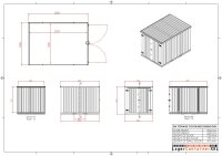 3m Gartencontainer Anthrazit RAL 7016 mit Doppeltür | Prime