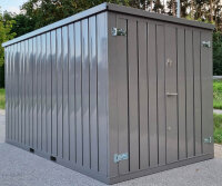 3m Gartencontainer Quarzgrau RAL 7039 mit Doppeltür...