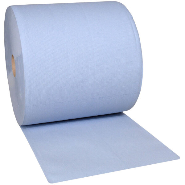 Papier Putztuch Rolle Papiertuch Papierrolle blau 2-lagig 33x36 cm 500 Blatt