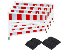 4x Euro-Schrankenzaun Absperrzaun Bauzaun mit 5x TL-...