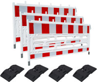 3x Euro-Schrankenzaun Absperrzaun Bauzaun mit 4x TL-...