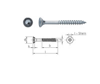 100x Spanplattenschraube Silber 6x120mm Universal...