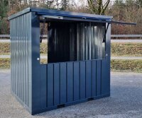 2m XXL Kiosk Container RAL 7016 Anthrazit mit...