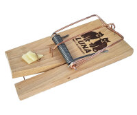 2x Rattenfalle LUNA Holz Falle Schlagfalle mit...