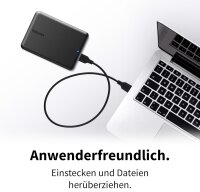 Toshiba externe Festplatte Canvio Partner HDD 1TB 2,5" Schwarz USB-A 3.2 Kabel