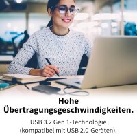 Toshiba externe Festplatte Canvio Partner HDD 1TB 2,5" Schwarz USB-A 3.2 Kabel
