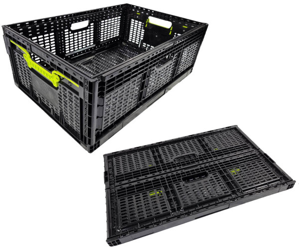 Transportbox Klappbox Klappkiste schwarz 46l  600x400x219mm