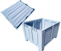 Stapelbox Palettenbox Kunststoffbox Grau 120x100cm 680L...