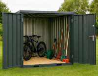 2m Gartencontainer Anthrazit RAL 7016 mit Doppeltür...