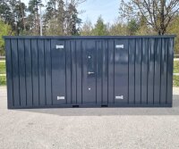 6m Geräteschuppen Anthrazit RAL 7016 mit...