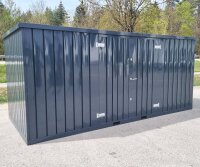 6m Geräteschuppen Anthrazit RAL 7016 mit...