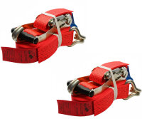 2x Spanngurte 2-teilig 50mm 8m mit Druckratsche 2500daN...