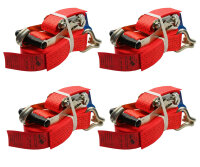 4x Spanngurte 2-teilig 50mm 8m mit Druckratsche 2500daN...
