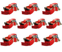 10x Spanngurte 2-teilig 50mm 8m mit Druckratsche 2500daN...