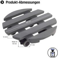 Pflanzenroller Blumentopf Transport Roller Grau...