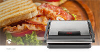 Kontaktgrill Grill Tischgrill Panini 700W Aluminium/Kunststoff 23x14,5cm