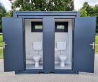 WC Sanitärcontainer mit Doppelkabine - Klo für...