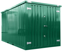 3m Gartencontainer Moosgrün RAL 6005 mit...