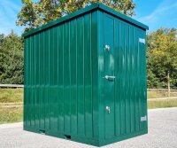 1,5m x 2m Container RAL 6005 mit Einflügeltür...