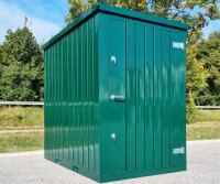 1,5m x 2m Container RAL 6005 mit Einflügeltür...