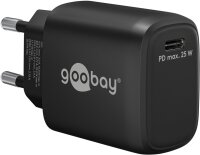 Schnellladegerät Ladegerät USB-C 25W Schwarz...