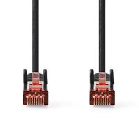 Netzwerkkabel CAT6 S/FTP 3m Schwarz RJ45 Stecker auf RJ45...