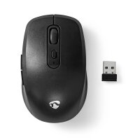 Mouse Maus kabellos Funkmaus 1600dpi Rechtshändig USB-Dongle Schwarz optische Maus