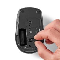 Mouse Maus kabellos Funkmaus 1600dpi Rechtshändig USB-Dongle Schwarz optische Maus