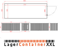 6m Lagercontainer mit EINFLÜGELTÜR &...