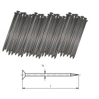 10 kg Nägel mit Senkkopf 2,2 x 50 mm Stahl blank...