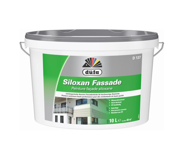 düfa D137 Siloxan Fassade Weiß 10L Gebinde Fassadenfarbe wasserabweisend