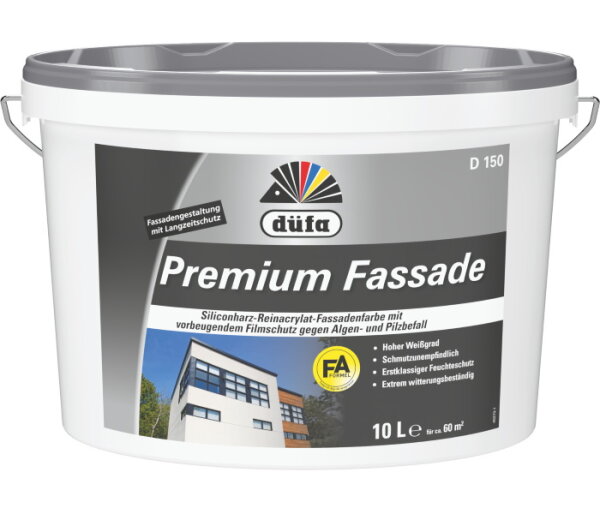 düfa D150 Fassade Premium(Weiss) Fassadenfarbe 10L Gebinde